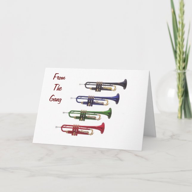 TOOT YOUR HORN-GROUP BIRTHDAY CARD (Front)