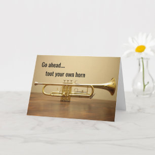 Toot Your Own Horn, Congratulations Card