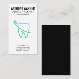 Tooth and Brush Logo Business Card