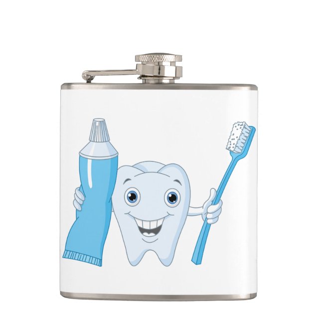 Tooth And Toothbrush Flask (Front)