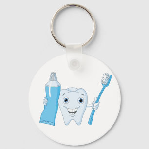 Tooth And Toothbrush Keychain
