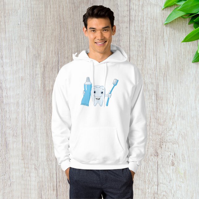 Tooth And Toothbrush Mens Hoodie (Creator Uploaded)