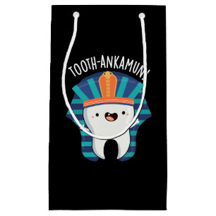 Tooth-ankamun Funny Tooth Pun Dark BG Small Gift Bag