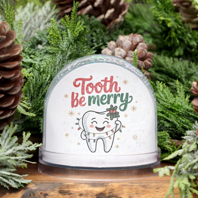 Tooth Be Merry Funny Dental Dentist Christmas Snowglobe (Winter)