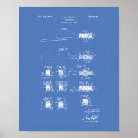 Tooth Brush 1941 Patent Art Blueprint