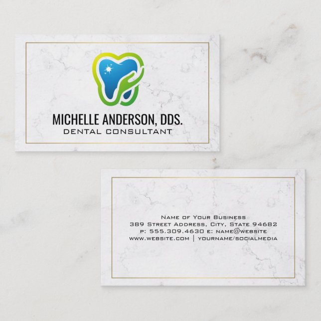 Tooth Care Logo | Dental Business Card (Front/Back)