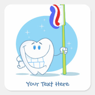 Tooth (customisable) square sticker