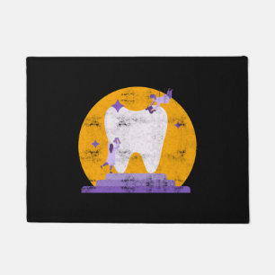 Tooth Dental Hygienist Dentist Halloween Costume Doormat