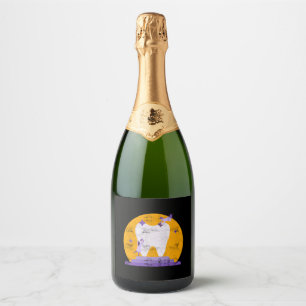 Tooth Dental Hygienist Dentist Halloween Costume Sparkling Wine Label