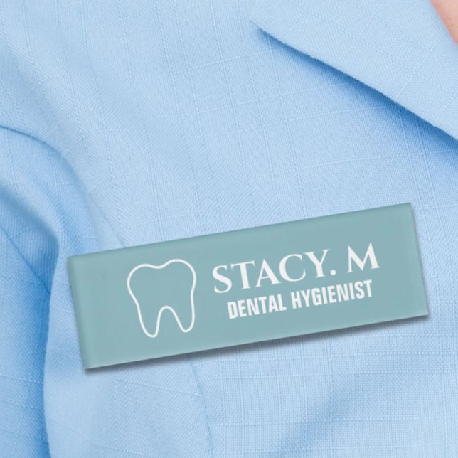 Tooth Dentist Assistant Hygienist Dental Office  Name Tag (Tooth Dentist Assistant Hygienist Dental Office Name Tag)