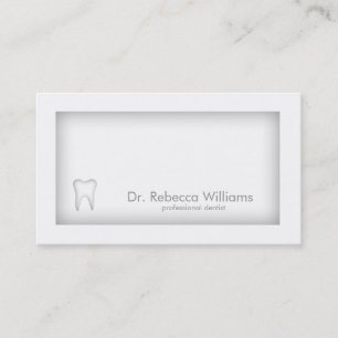 Tooth Design Dentist Grey Border Shadow Card