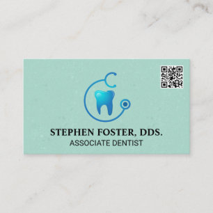 Tooth Doctor Logo   QR Business Card