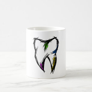 Tooth Drawing. Dentist Dental practice Client Gift Coffee Mug