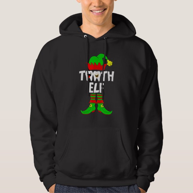 Tooth Elf Dentist Dental Clinic  Teeth Elf Christm Hoodie (Front)