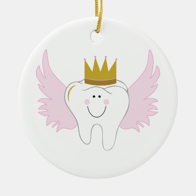 Tooth Fairy Ceramic Tree Decoration (Front)