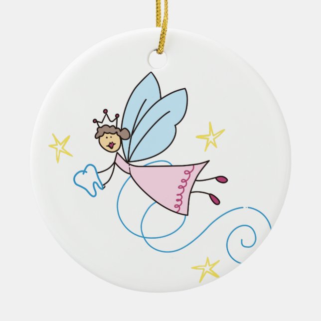 Tooth Fairy Ceramic Tree Decoration (Front)