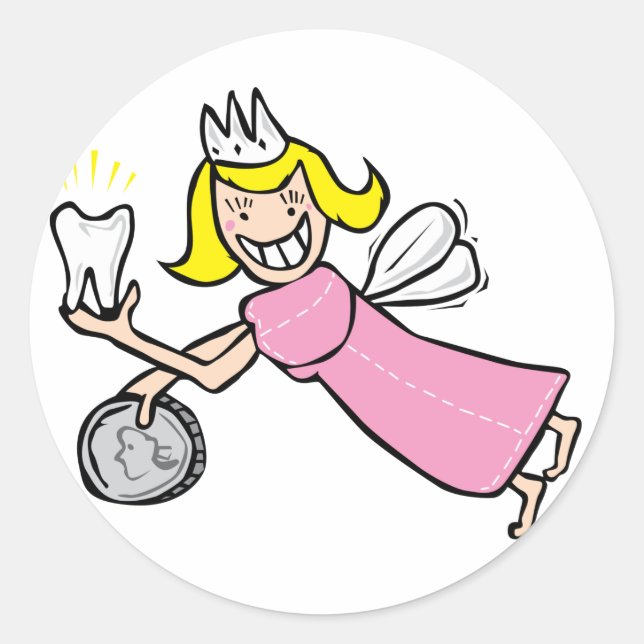 Tooth Fairy Classic Round Sticker (Front)