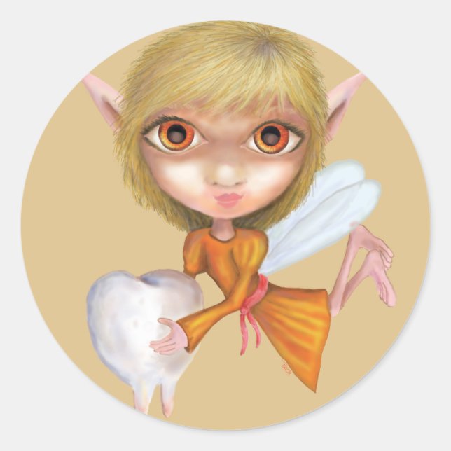 Tooth Fairy Classic Round Sticker (Front)