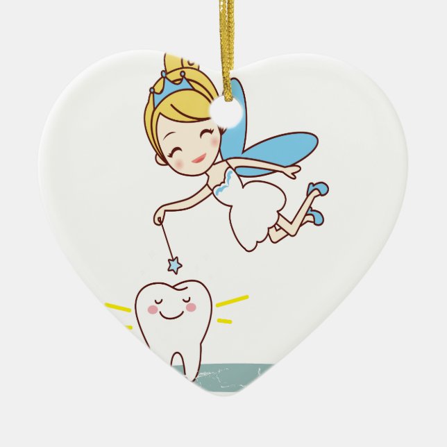Tooth Fairy Day - Appreciation Day Ceramic Tree Decoration (Front)