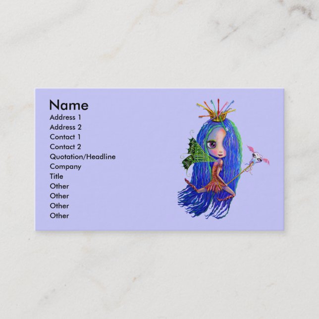 Tooth Fairy Dentist Hygienist Business Card (Front)