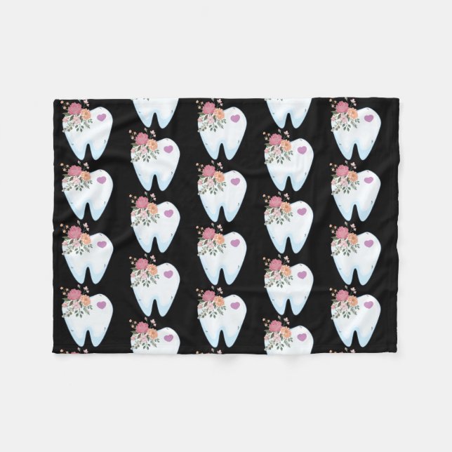 Tooth Fairy Dentist Orthodontist Dental Assistant Fleece Blanket (Front (Horizontal))