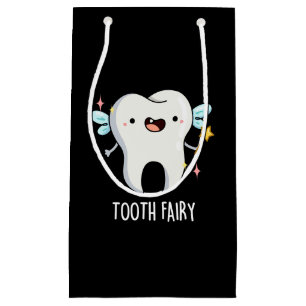 Tooth Fairy Funny Tooth Pun Dark BG Small Gift Bag