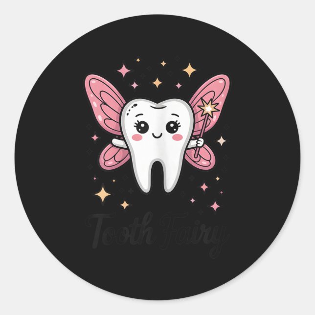 Tooth Fairy Halloween  Classic Round Sticker (Front)