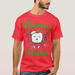 Tooth Fairy Happy Holidays Design For Dentist Dent T-Shirt