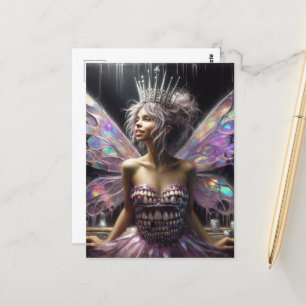 Tooth Fairy in her Dress Made of Teeth Postcard