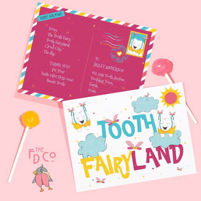 Tooth Fairy Land Fun Colourful From The Tooth Fair Postcard (Creator Uploaded)