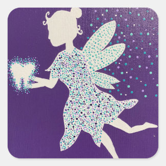 Tooth Fairy organiser Square Sticker