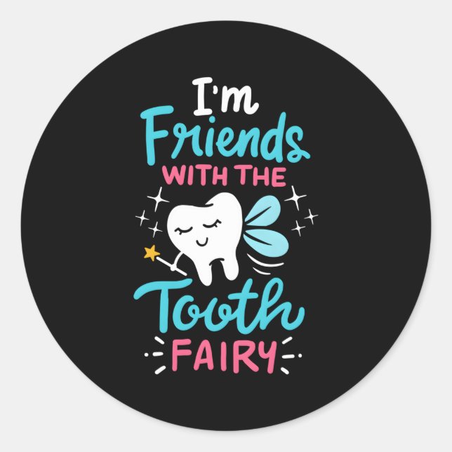Tooth Fairy Paediatrics Dentist Dental Assistant H Classic Round Sticker (Front)