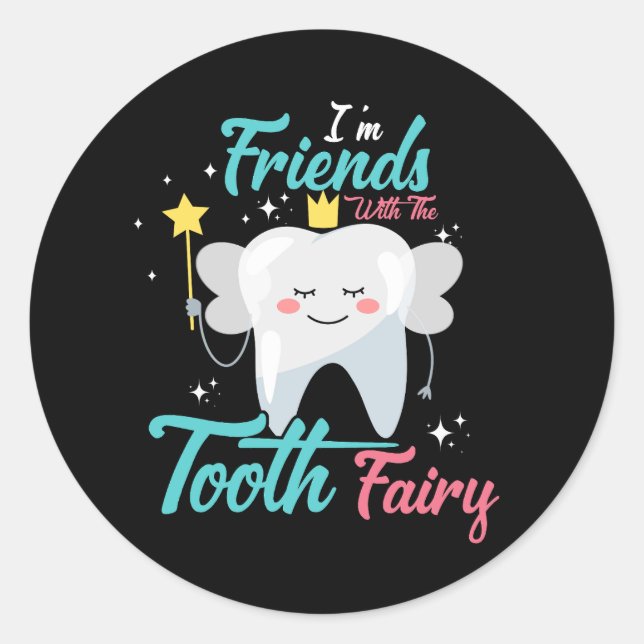 Tooth Fairy Paediatrics Dentist Dental Assistant H Classic Round Sticker (Front)