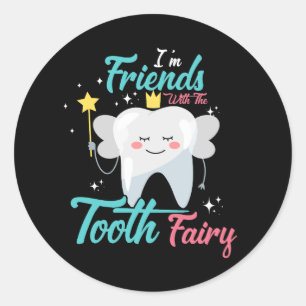 Tooth Fairy Pediatric Dentist Dental Assistant Hyg Classic Round Sticker