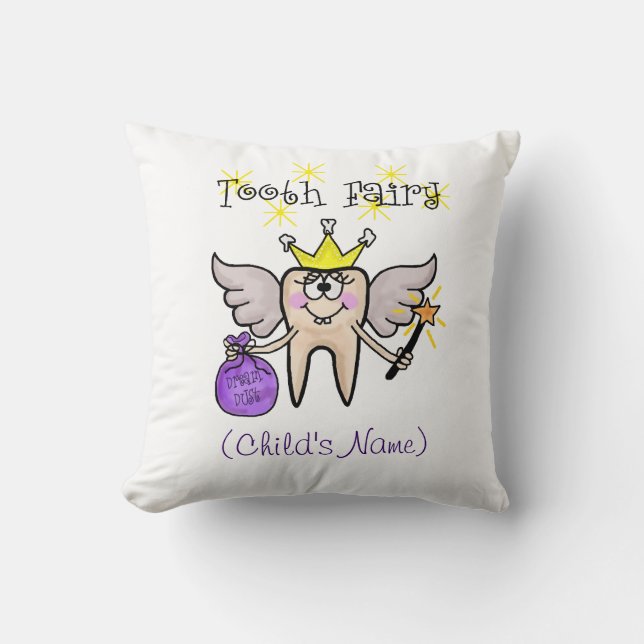 Tooth Fairy Pillow   Customise With Child's Name (Front)