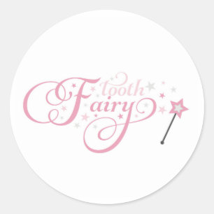 Tooth Fairy pink Classic Round Sticker