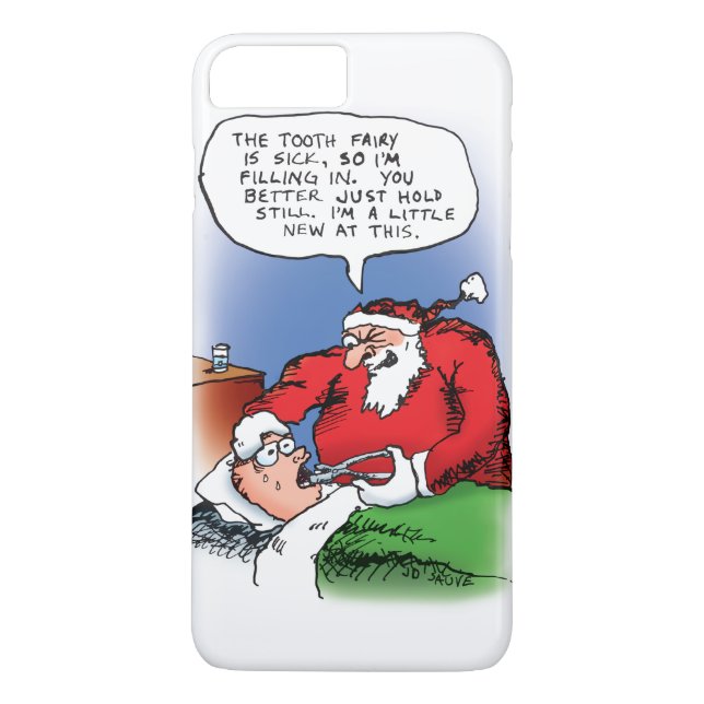 Tooth Fairy Santa Funny Christmas Cartoon Case-Mate iPhone Case (Back)