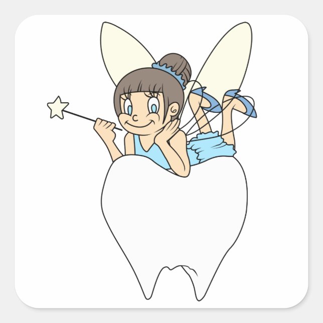 Tooth Fairy Square Sticker (Front)