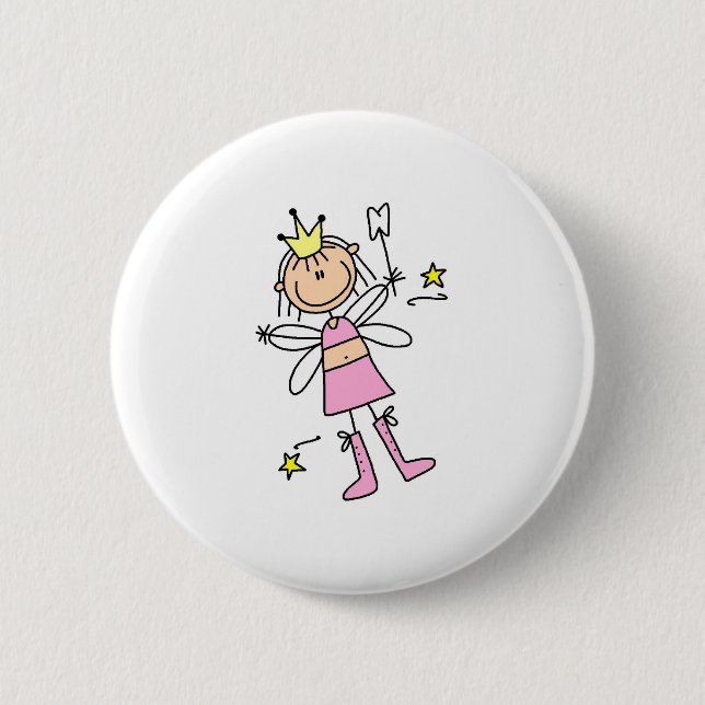 Tooth Fairy Stick Figure Button (Front)