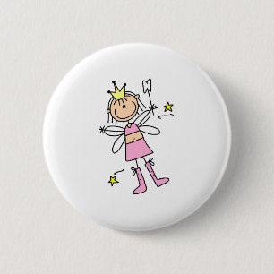 Tooth Fairy Stick Figure Button