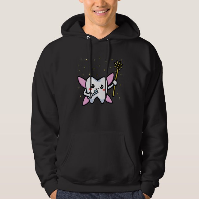 Tooth Fairy Toothe Brush Dental Hygienist Dentists Hoodie (Front)