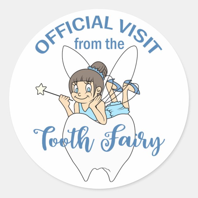 Tooth Fairy Visit Classic Round Sticker (Front)