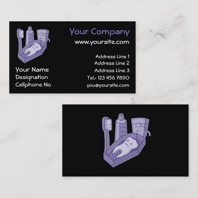 Tooth Funeral Business Card (Front/Back)