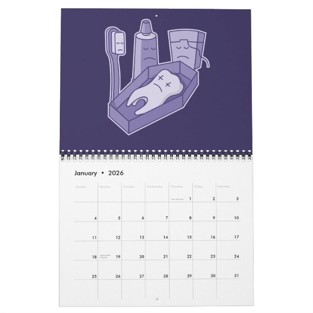 Tooth Funeral Calendar (Jan 2026)