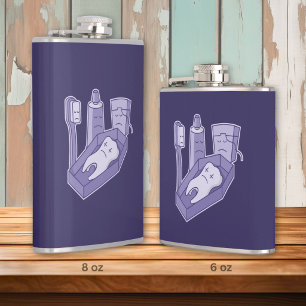 Tooth Funeral Hip Flask