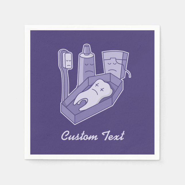 Tooth Funeral Paper Napkins (Front)
