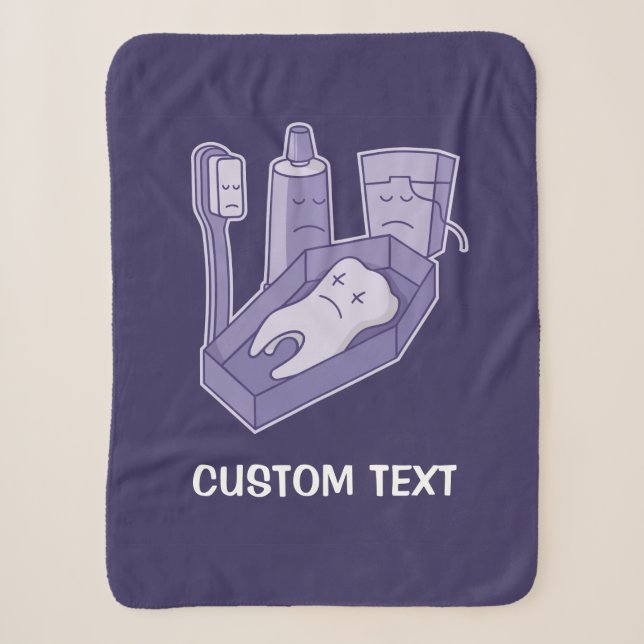 Tooth Funeral Sherpa Blanket (Front)
