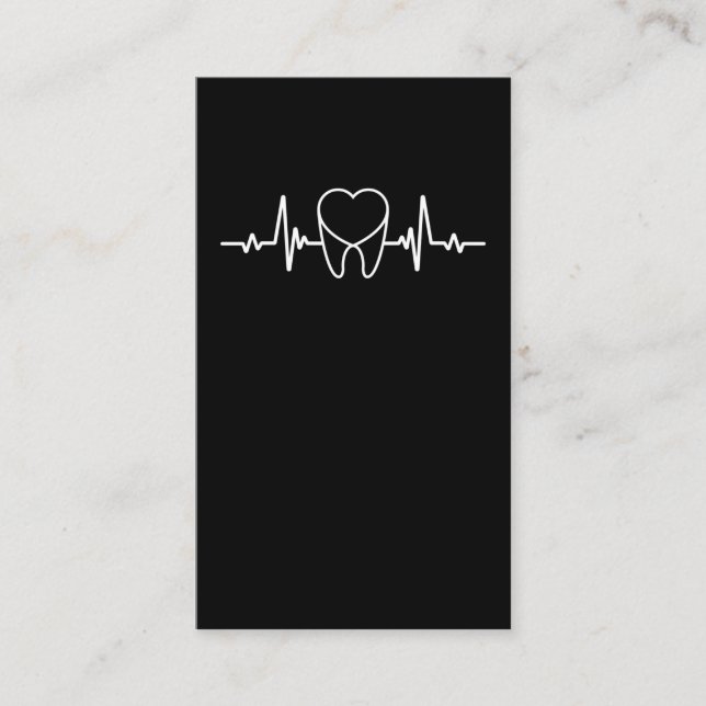 Tooth Heartbeat Dental Assistant Dentist Business Card (Front)
