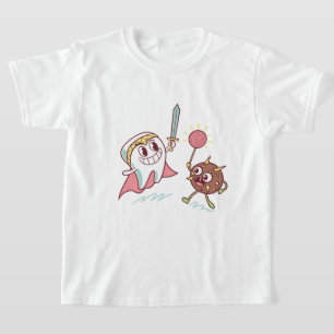 Tooth Hero vs Bacteria Monster Fun Dental Cartoon T-Shirt