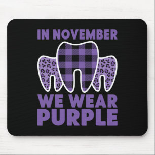 Tooth In November We Wear Purple Heimerheimer Awar Mouse Mat
